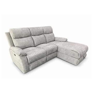 Divano 3 Posti Naly Greige con Recliner Elettrico +... - Marino Fa Mercato