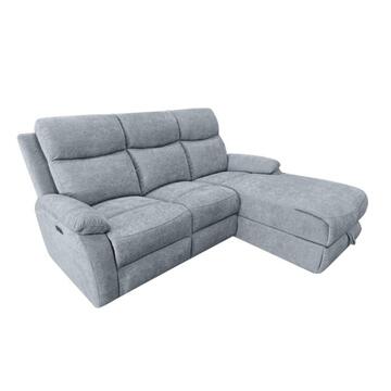 Divano 3 Posti Naly Grigio con Recliner Elettrico +... - Marino Fa Mercato