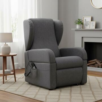 Poltrona motorizzata Viky con meccanismo relax, 2 motori + carrello e braccioli estraibili - Antracite