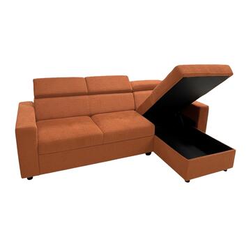 Divano Letto Angolare Kiara Ruggine - 3 Posti Reversibile... - Marino Fa Mercato