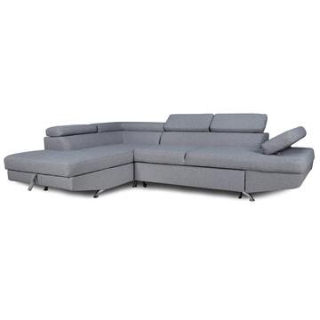 Divano Letto Riolo Angolare SX Grigio - 3 Posti - 272x192 h86 cm - con Vano Contenitore - Made in Italy