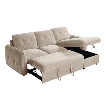 Divano Letto Angolare 3 Posti Reversibile Quincy Beige... - Marino Fa Mercato