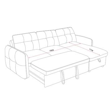 Divano Letto Angolare 3 Posti Reversibile Quincy Arancione... - Marino Fa Mercato