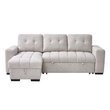 Divano Letto Angolare 3 Posti Reversibile Ellery Beige... - Marino Fa Mercato