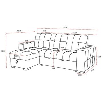 Divano Letto Angolare 3 Posti Reversibile Ellery Grigio... - Marino Fa Mercato