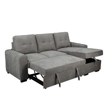 Divano Letto Angolare 3 Posti Reversibile Gael Grigio... - Marino Fa Mercato