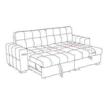 Divano Letto Angolare Reversibile Eclisse Verde 3 Posti... - Marino Fa Mercato
