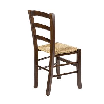 Sedia Tradizionale Paesana in Legno Colore Noce - con... - Marino Fa Mercato
