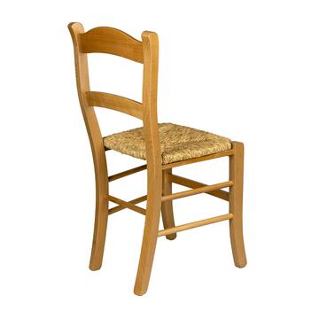 Sedia Paesana Marocco in Legno Massello Naturale con... - Marino Fa Mercato