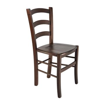 Sedia Tradizionale Paesana in Legno Colore Noce - con Seduta in Legno - 41,5x40 h88 cm - per Case, Ristoranti, Bar, Agriturismi, Osterie, Enoteche