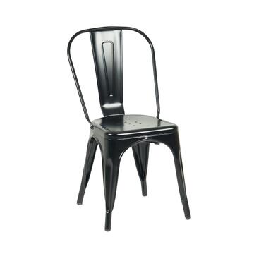 Sedia Klaus in Metallo Impilabile 44x51 h 85 cm - Nera