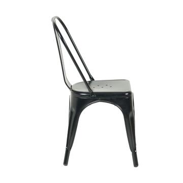 Sedia Klaus in Metallo Impilabile 44x51 h 85 cm - Nera