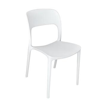 Sedia Sheban Bianca Impilabile 43x55 h 85cm per Bar, Ristorante, Giardino