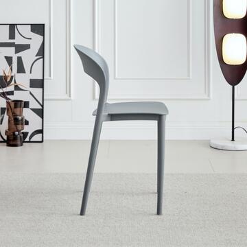 Sedia Xena Grigia in Polipropilene - 43x46 h77 cm -... - Marino Fa Mercato