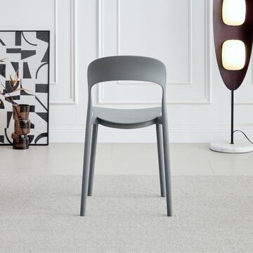 Sedia Xena Grigia in Polipropilene - 43x46 h77 cm -... - Marino Fa Mercato