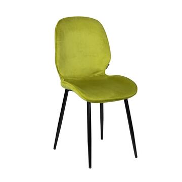 Sedia Moderna Piky in Velluto Olio 46x90x50 - con Gambe in Metallo