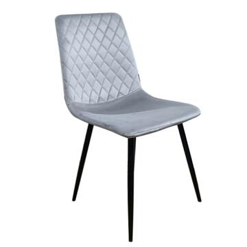 Sedia Moderna Zhon in Velluto Perla 45x50 h 89