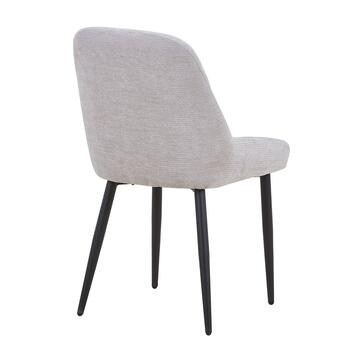 Sedia Moderna Imbottita Grigia Medea con Gambe in Metallo... - Marino Fa Mercato