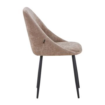 Sedia Moderna Imbottita Beige Circe con Gambe in Metallo... - Marino Fa Mercato