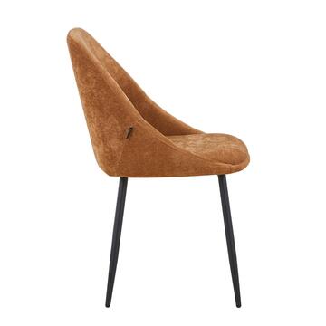 Sedia Moderna Imbottita Rame Circe con Gambe in Metallo... - Marino Fa Mercato