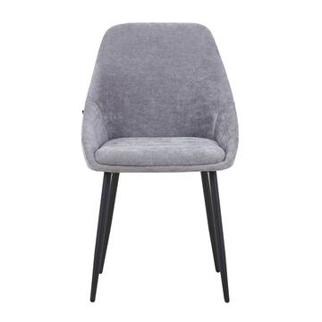 Sedia Moderna Imbottita Grigia Circe con Gambe in Metallo... - Marino Fa Mercato