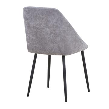 Sedia Moderna Imbottita Grigia Circe con Gambe in Metallo... - Marino Fa Mercato