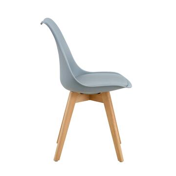 Set 4 Sedie Moderne Grigie con Gambe in Legno Massello... - Marino Fa Mercato