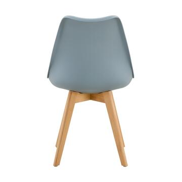 Set 4 Sedie Moderne Grigie con Gambe in Legno Massello... - Marino Fa Mercato