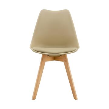 Set 4 Sedie Moderne Tortora con Gambe in Legno Massello... - Marino Fa Mercato