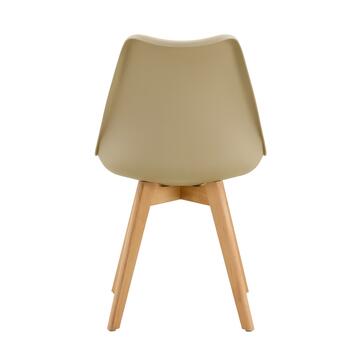 Set 4 Sedie Moderne Tortora con Gambe in Legno Massello... - Marino Fa Mercato