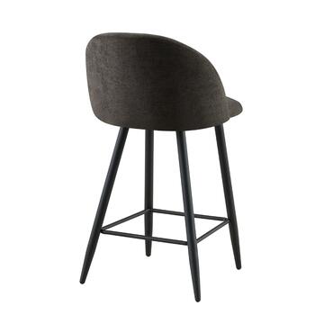 Sgabello Moderno Rufo Nero 50x50 h92 cm con Gambe in... - Marino Fa Mercato