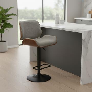 Sgabello Vidar con Elevazione a Gas 52x95x48 cm - Grigio