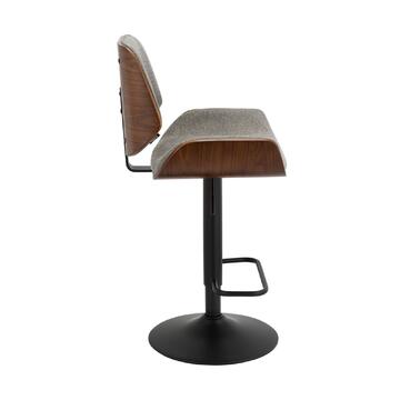 Sgabello Vidar con Elevazione a Gas 52x95x48 cm - Grigio - Marino Fa Mercato