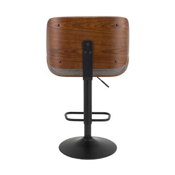 Sgabello Vidar con Elevazione a Gas 52x95x48 cm - Grigio - Marino Fa Mercato