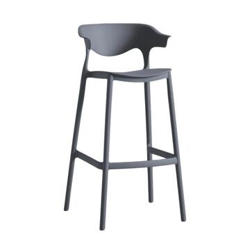 Sgabello Moderno Impilabile Beltz Antracite in Polipropilene con Braccioli 49x52 h99 cm - per Soggiorno, Ufficio, Bar, Ristorante