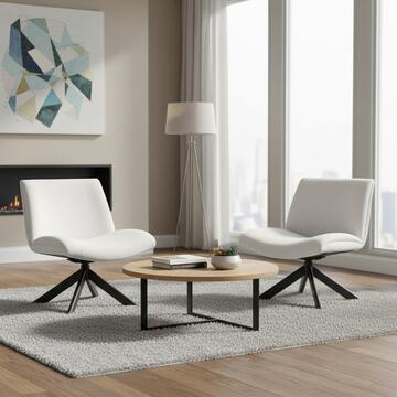 Poltrona Moderna Swiry Beige 77x78x65cm