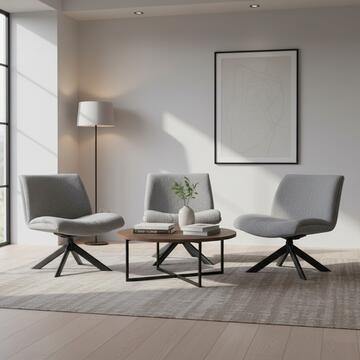 Poltrona Moderna Swiry Grigia 77x78x65cm