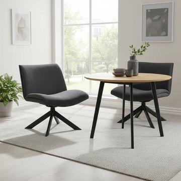 Poltrona Moderna Swiry Antracite 77x78x65cm