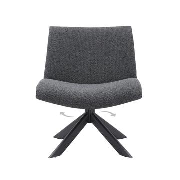 Poltrona Moderna Swiry Antracite 77x78x65cm - Marino Fa Mercato