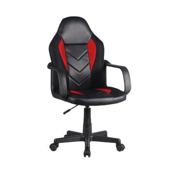 Sedia da Gaming in Ecopelle Nera/Rossa con Altezza...