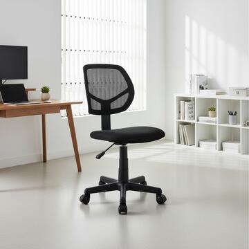 Sedia da Ufficio Nera con Ruote e Altezza Regolabile 48x39 h90 cm