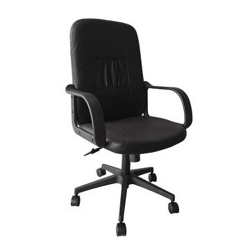 Sedia Allen Nera da Ufficio - Girevole - con Elevazione a Gas e Braccioli - Seduta Ergonomica - 59x58,5 h109 cm