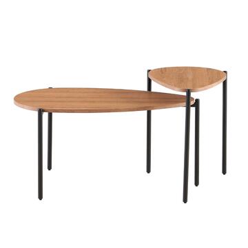 Set 2 Tavolini da Caffè Horace Rovere 60x40x52cm +... - Marino Fa Mercato