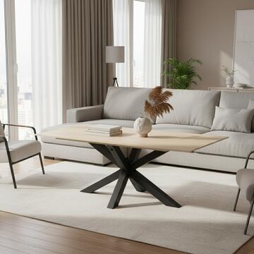 Tavolino Moderno da Caffè Keta 120x60x45 cm - Travertino - Marino Fa Mercato