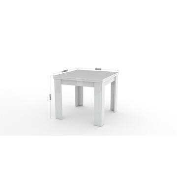 Tavolo Moderno Libro Allungabile 90/180x90 Bianco Larice - Marino Fa Mercato