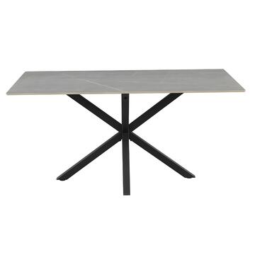 Tavolo Moderno da Pranzo Keta 160x90 cm - Grigio