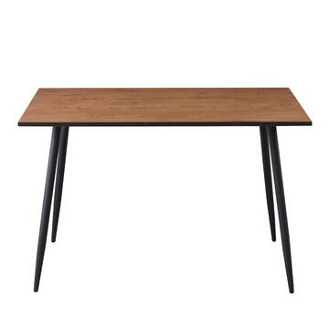 Tavolo Moderno da Pranzo Axis Rovere 120x80 h76 cm con Piano in MDF e Finitura Melaminica + Gambe in Metallo Nero