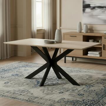 Tavolo da Pranzo Moderno Veki Rovere Grigio - 160x90... - Marino Fa Mercato