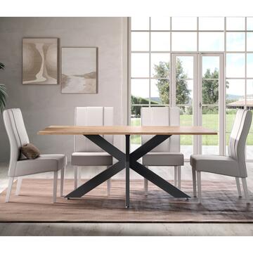 Tavolo da Pranzo Moderno Spider Rovere 180x90 h 78... - Marino Fa Mercato