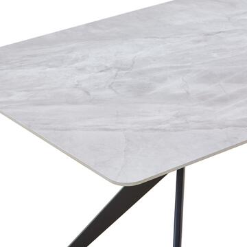 Tavolo Moderno con Piano in Ceramica Grigio e Gambe... - Marino Fa Mercato